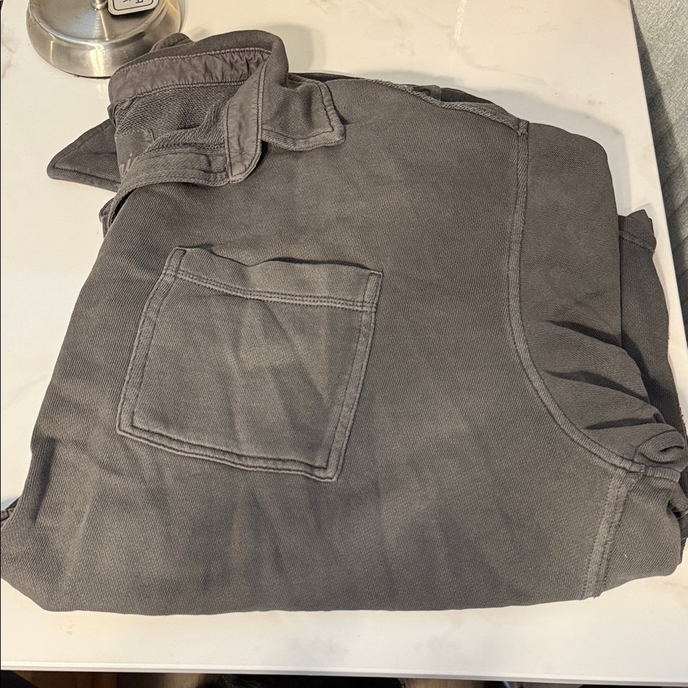 Aerie Charcoal Button-Up Jacket